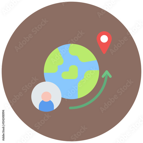 Migration icon vector image. Can be used for Data Science.