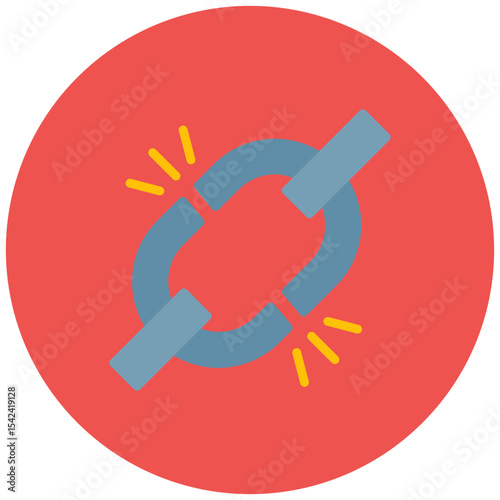 Broken Chain icon vector image. Can be used for Burnout.