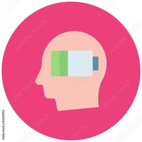 Drained Brain icon vector image. Can be used for Burnout.