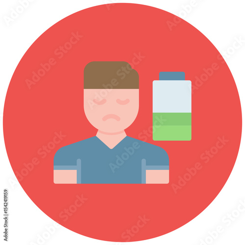 Fatigue icon vector image. Can be used for Burnout.