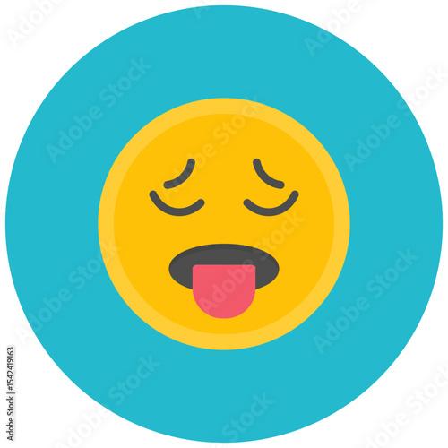 Exhausted icon vector image. Can be used for Burnout.