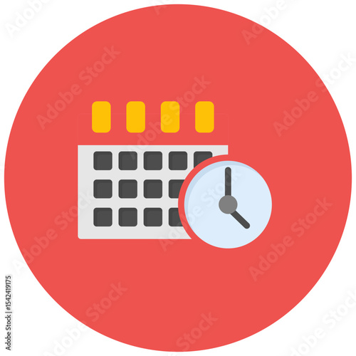 Deadline icon vector image. Can be used for Burnout.