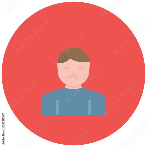 Unmotivated icon vector image. Can be used for Burnout.
