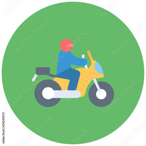 Biker icon vector image. Can be used for Urban Tribes.