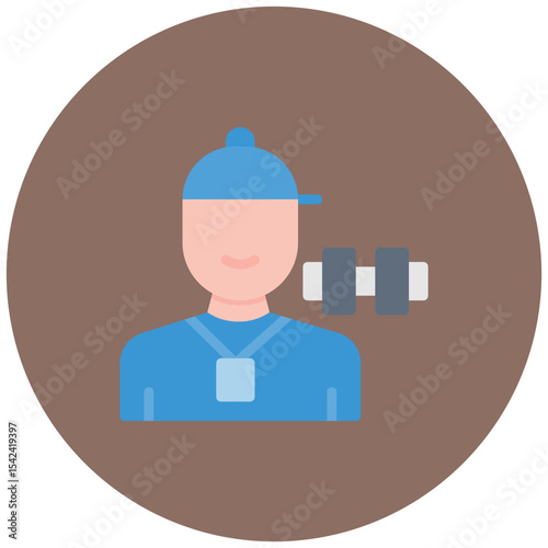 Fitness Guru icon vector image. Can be used for Urban Tribes.