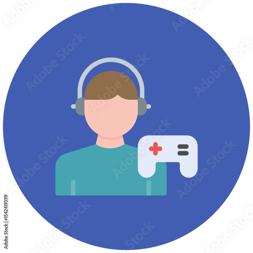 Gamer icon vector image. Can be used for Urban Tribes.