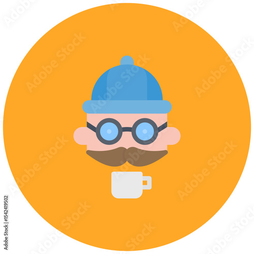 Hipster icon vector image. Can be used for Urban Tribes.