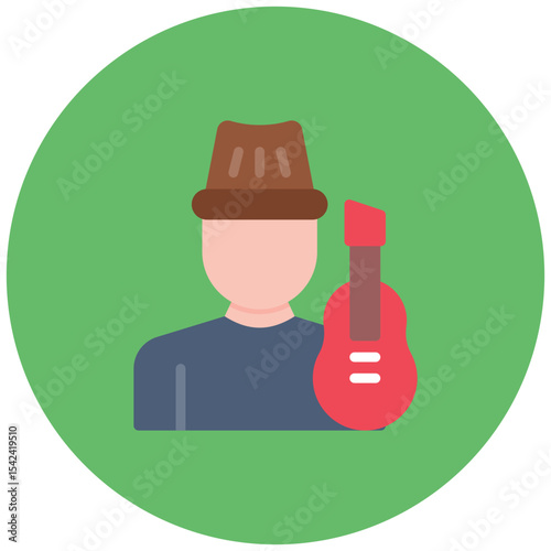 Musician icon vector image. Can be used for Urban Tribes.