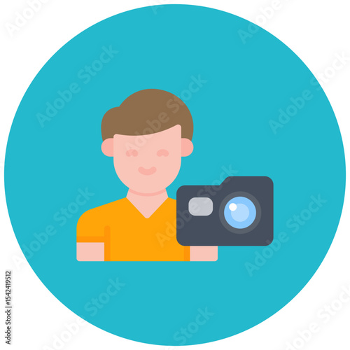 Photographer icon vector image. Can be used for Urban Tribes.
