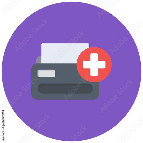 Print Job icon vector image. Can be used for 3d Printing.
