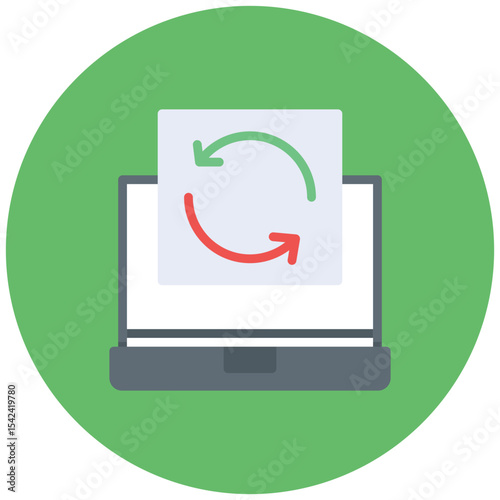 Restart icon vector image. Can be used for 3d Printing.