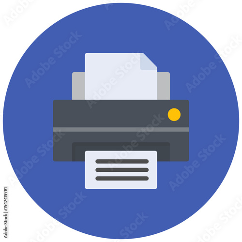 Printer icon vector image. Can be used for 3d Printing.