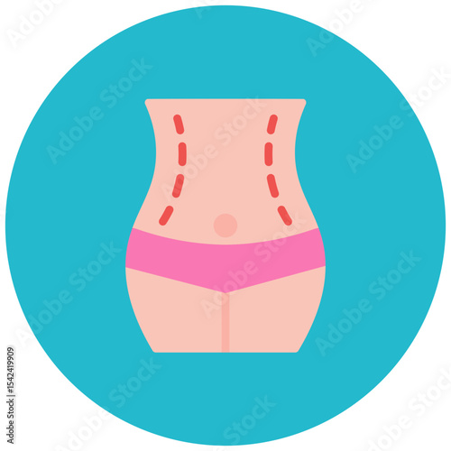 Body Contouring icon vector image. Can be used for Plastic and Cosmetic Surgery.
