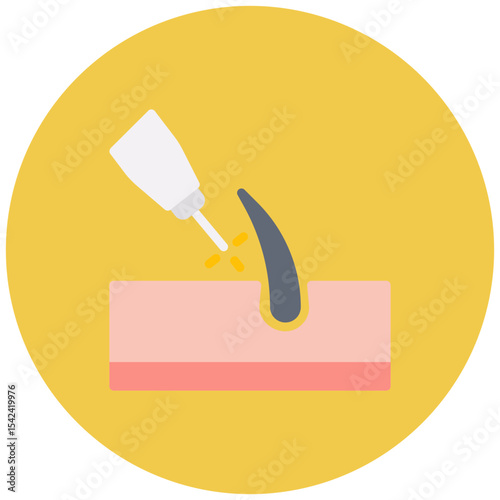 Laser Hair Removal icon vector image. Can be used for Plastic and Cosmetic Surgery.