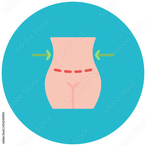 Liposuction icon vector image. Can be used for Plastic and Cosmetic Surgery.