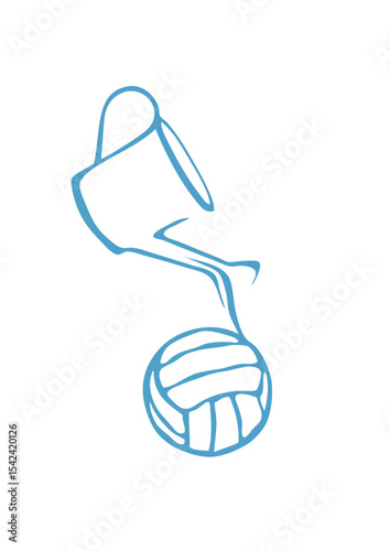 volleyball arrosoir ballon logo club