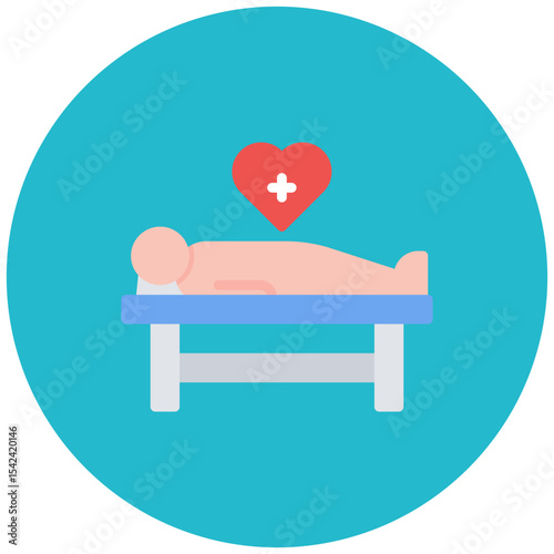 Postoperative Care icon vector image. Can be used for Plastic and Cosmetic Surgery.