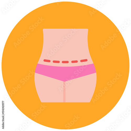 Tummy Tuck icon vector image. Can be used for Plastic and Cosmetic Surgery.