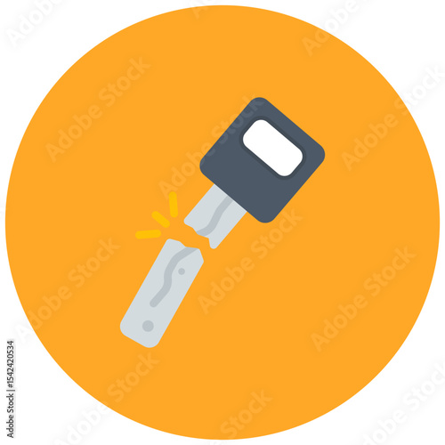 Broken key icon vector image. Can be used for Locksmith.