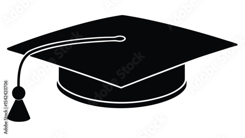 Graduation Cap Silhouette Illustration