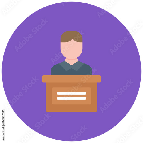 Witness icon vector image. Can be used for Legal Services.