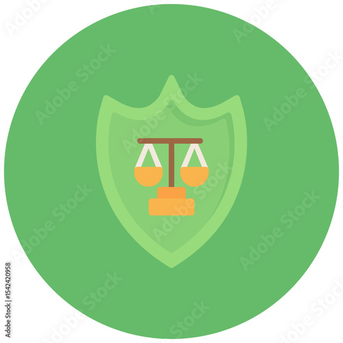 Legal Shield icon vector image. Can be used for Legal Services.