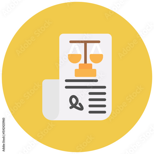 Legal Paper icon vector image. Can be used for Legal Services.