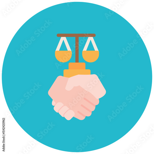 Arbitration icon vector image. Can be used for Legal Services.