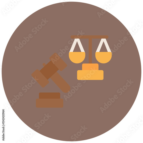 Litigation icon vector image. Can be used for Legal Services.