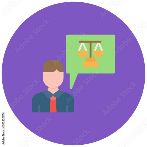 Legal Consultation icon vector image. Can be used for Legal Services.