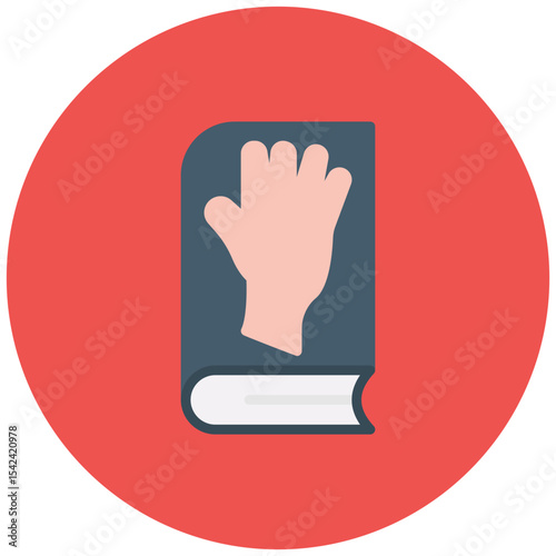 Oath icon vector image. Can be used for Legal Services.