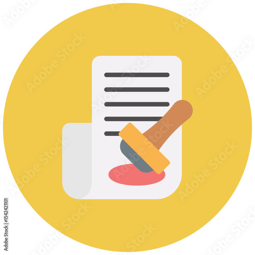 Notarize icon vector image. Can be used for Legal Services.