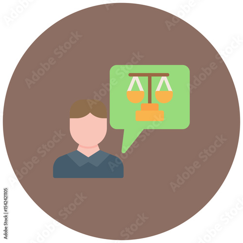 Legal Opinion icon vector image. Can be used for Legal Services.