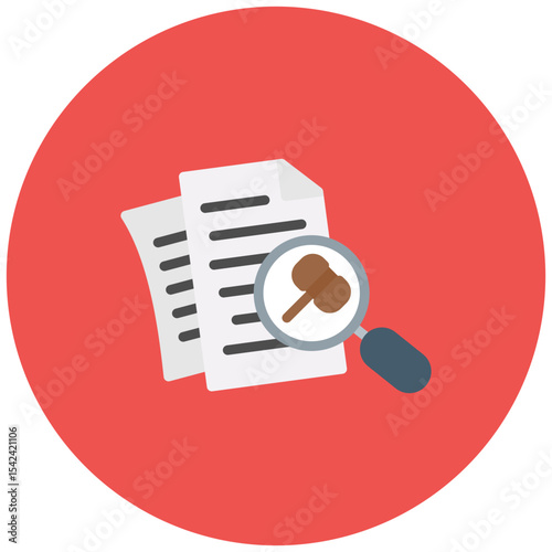 Legal Investigation icon vector image. Can be used for Legal Services.