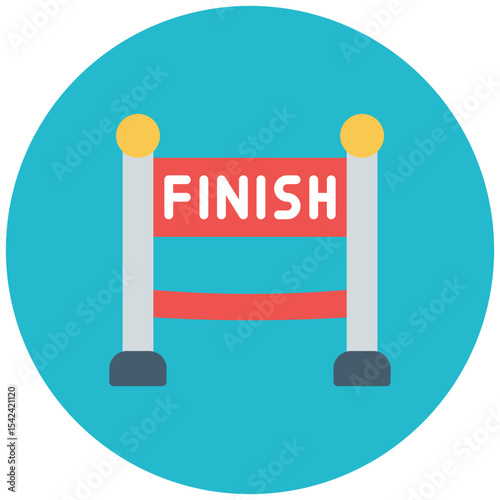 Finish Line icon vector image. Can be used for Marathon.