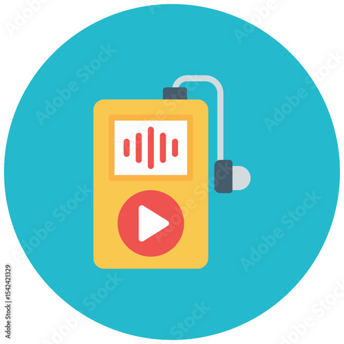 Running Playlist icon vector image. Can be used for Marathon.