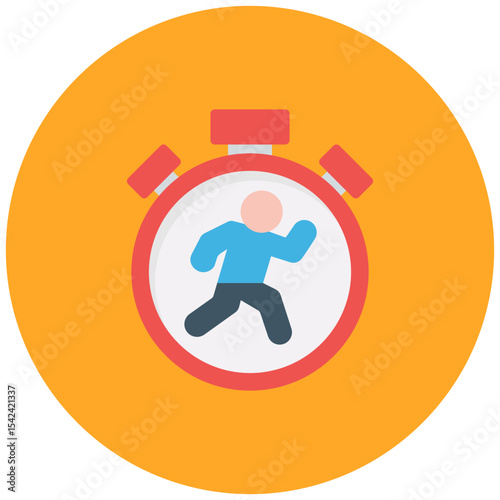 Running Pacer icon vector image. Can be used for Marathon.