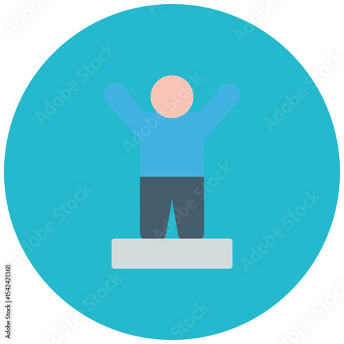 Victory Pose icon vector image. Can be used for Marathon.