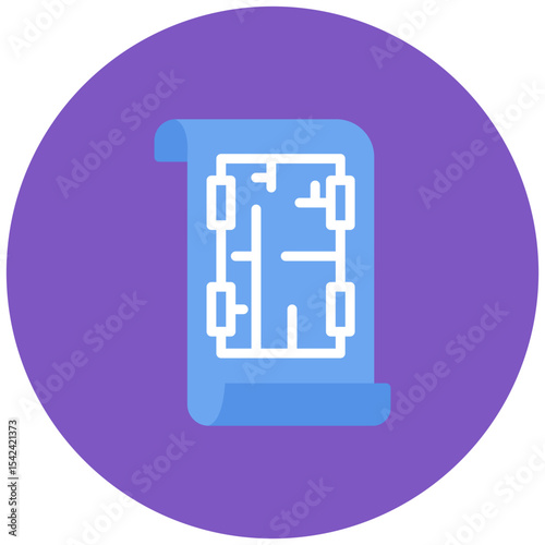 Blueprint Paper icon vector image. Can be used for Engineer in Mechanics.