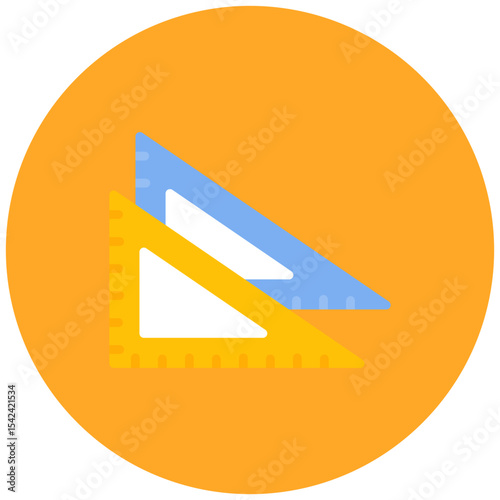 Drafting Triangle icon vector image. Can be used for Engineer in Mechanics.