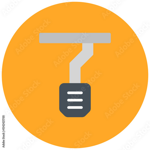 Brake Pedal icon vector image. Can be used for Driving School.