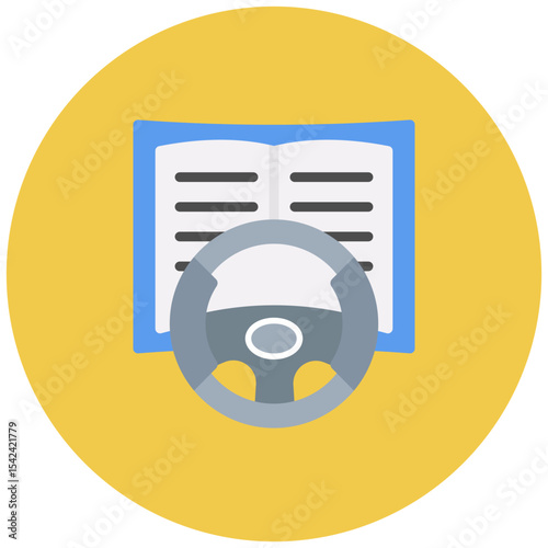 Driver Education icon vector image. Can be used for Driving School.
