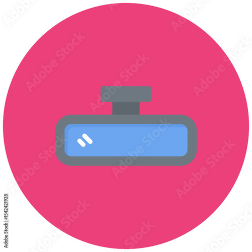 Rearview Mirror icon vector image. Can be used for Driving School.