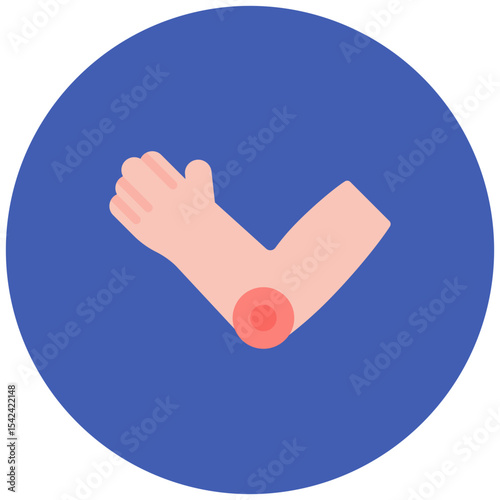 Elbow Pain icon vector image. Can be used for Body Ache.