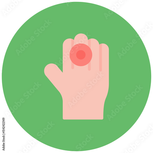 Finger Pain icon vector image. Can be used for Body Ache.