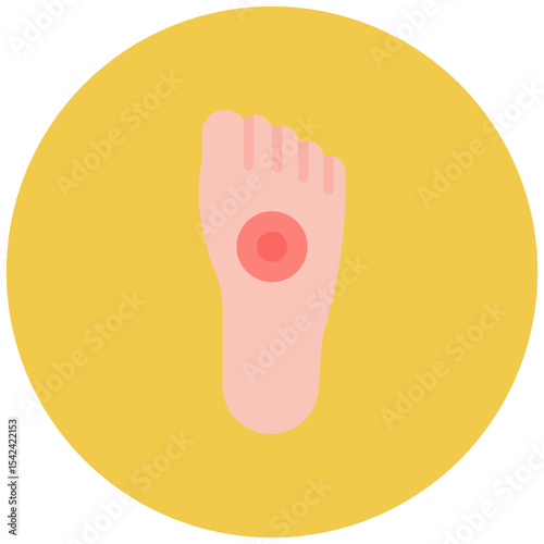 Foot Pain icon vector image. Can be used for Body Ache.