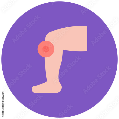 Leg Pain icon vector image. Can be used for Body Ache.