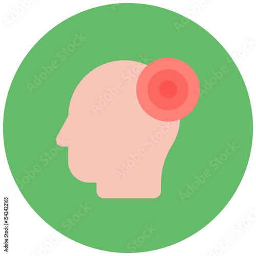 Migraine icon vector image. Can be used for Body Ache.