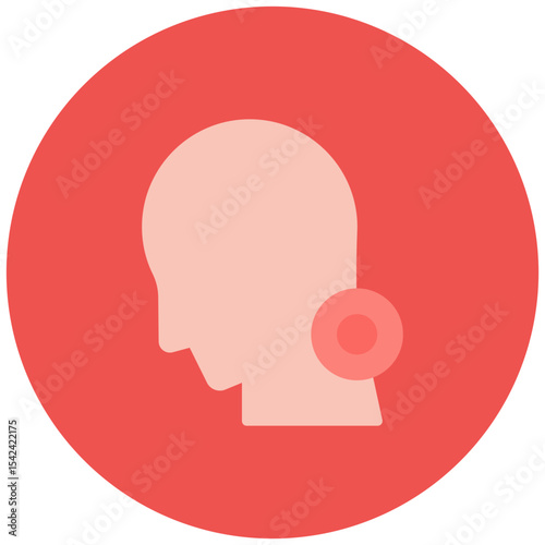 Neck Pain icon vector image. Can be used for Body Ache.