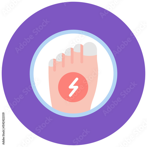 Toe Pain icon vector image. Can be used for Body Ache.